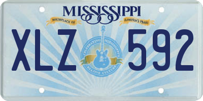 MS license plate XLZ592