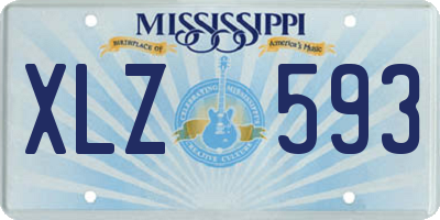 MS license plate XLZ593