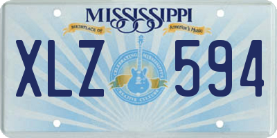 MS license plate XLZ594
