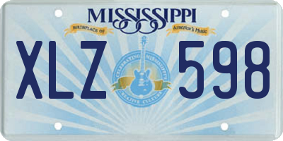 MS license plate XLZ598