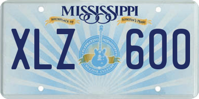 MS license plate XLZ600