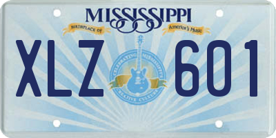 MS license plate XLZ601