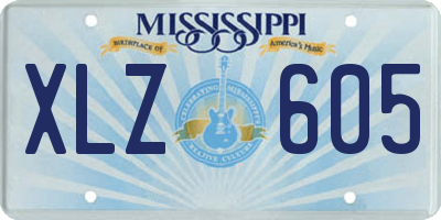 MS license plate XLZ605