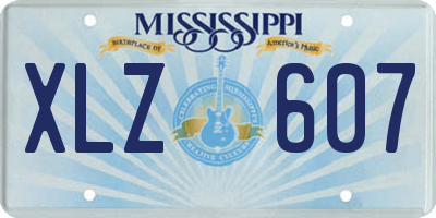 MS license plate XLZ607