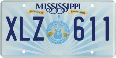 MS license plate XLZ611