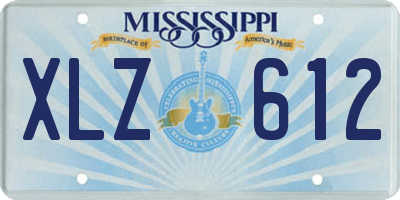 MS license plate XLZ612