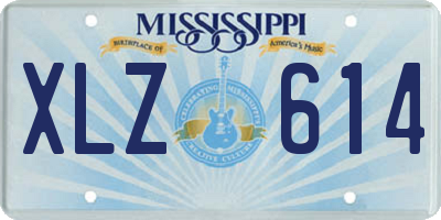 MS license plate XLZ614