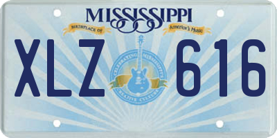 MS license plate XLZ616