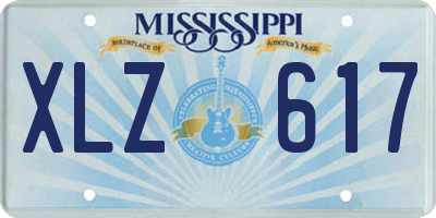 MS license plate XLZ617