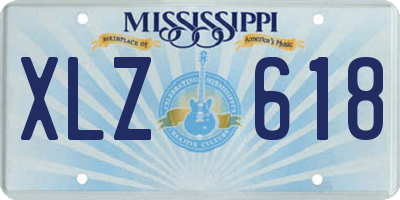 MS license plate XLZ618