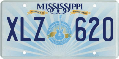 MS license plate XLZ620