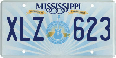 MS license plate XLZ623