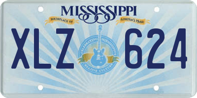 MS license plate XLZ624