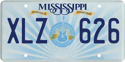 MS license plate XLZ626