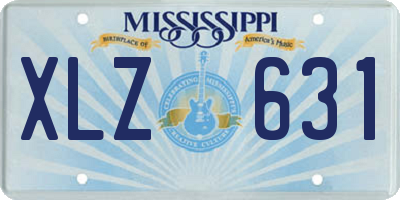 MS license plate XLZ631