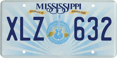 MS license plate XLZ632