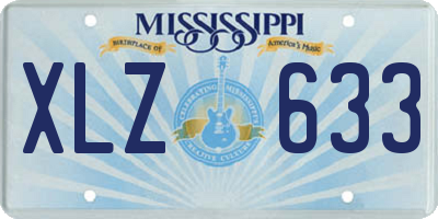 MS license plate XLZ633