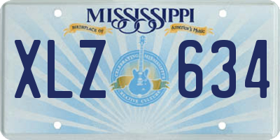 MS license plate XLZ634