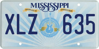 MS license plate XLZ635
