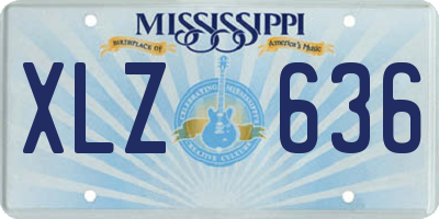 MS license plate XLZ636