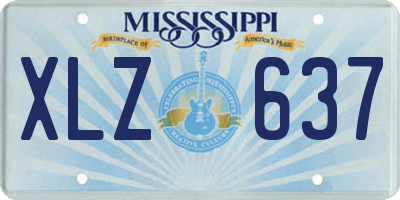 MS license plate XLZ637