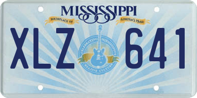 MS license plate XLZ641