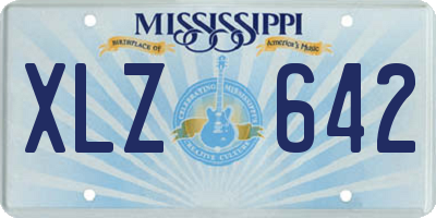 MS license plate XLZ642