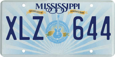 MS license plate XLZ644
