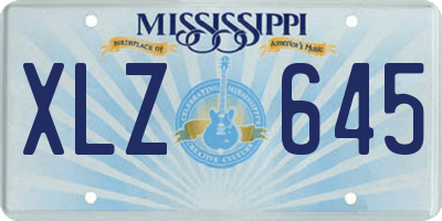 MS license plate XLZ645