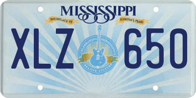 MS license plate XLZ650