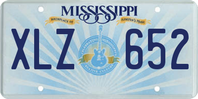 MS license plate XLZ652