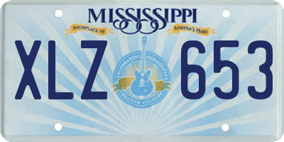 MS license plate XLZ653