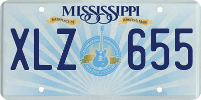 MS license plate XLZ655