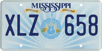 MS license plate XLZ658