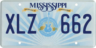 MS license plate XLZ662