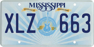 MS license plate XLZ663