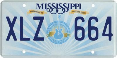 MS license plate XLZ664