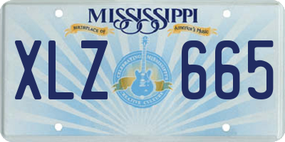 MS license plate XLZ665