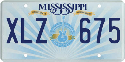 MS license plate XLZ675