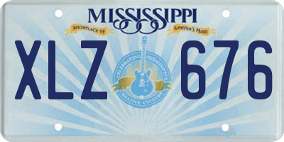 MS license plate XLZ676