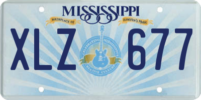 MS license plate XLZ677