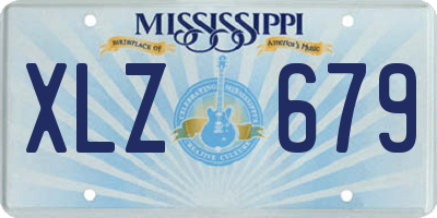MS license plate XLZ679