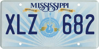 MS license plate XLZ682