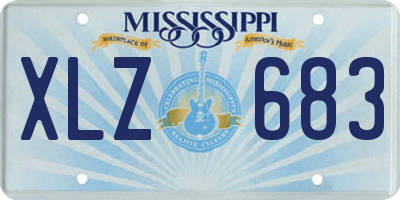 MS license plate XLZ683