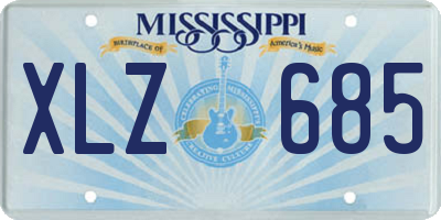 MS license plate XLZ685