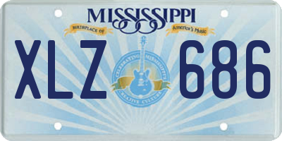 MS license plate XLZ686
