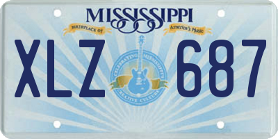 MS license plate XLZ687