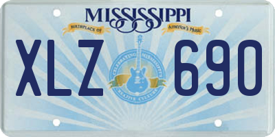 MS license plate XLZ690