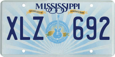 MS license plate XLZ692