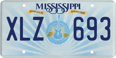 MS license plate XLZ693